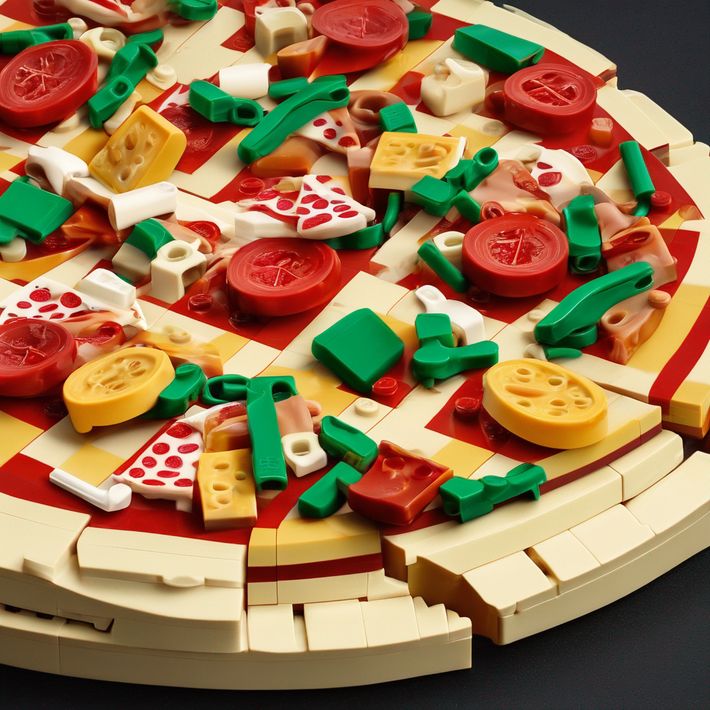 a lego pizza