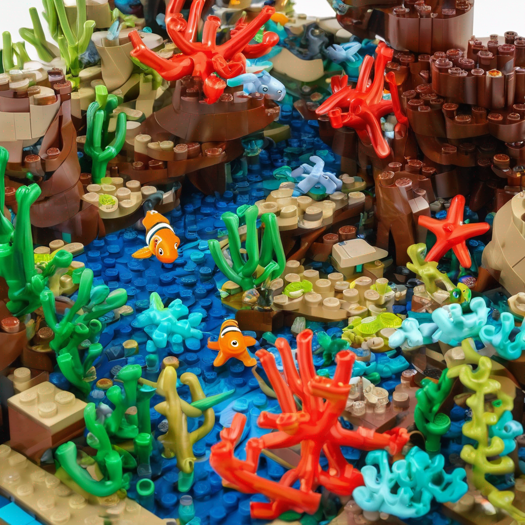 a lego coral reef