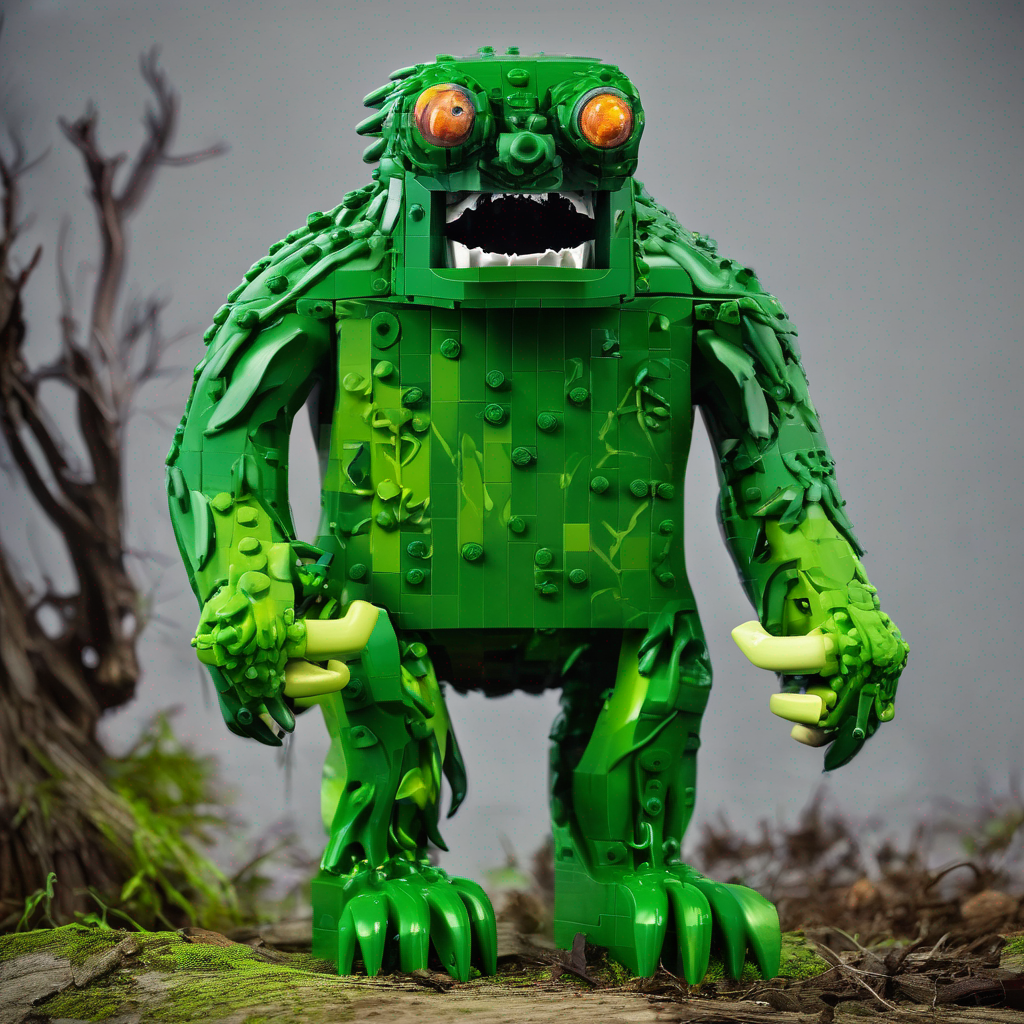 a lego swamp monster